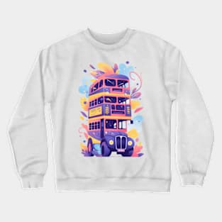 Triple Decker Bus - Colorful - Fantasy Crewneck Sweatshirt